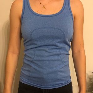 Blue lulu lemon workout top